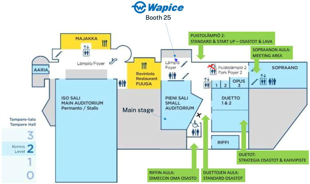 Location of the Wapice booth
