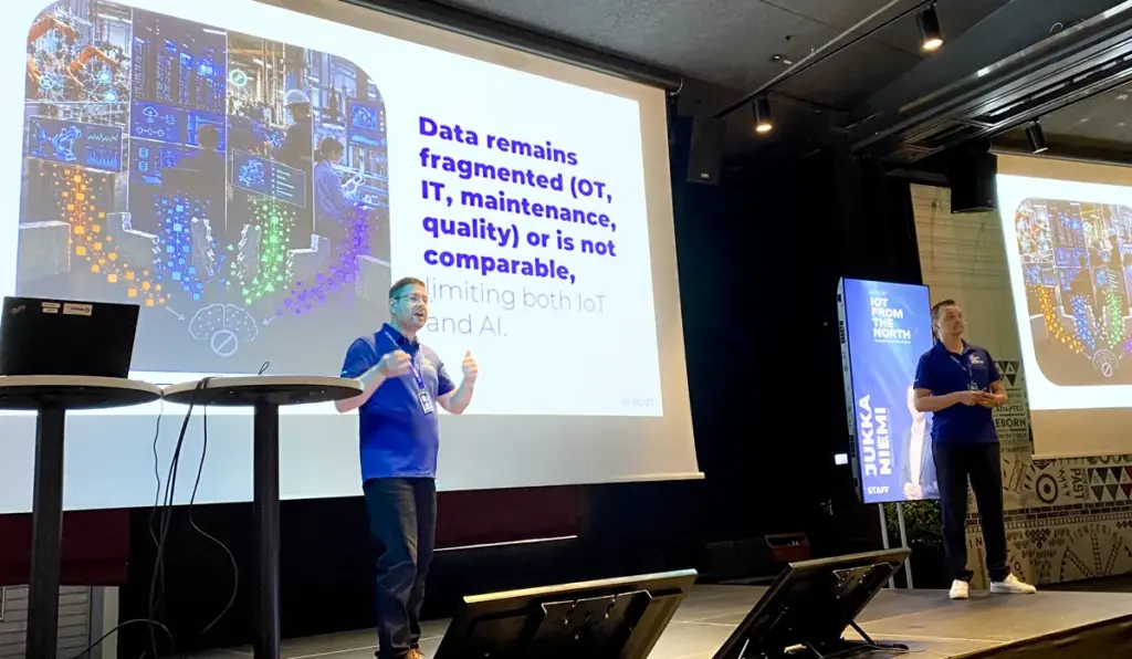 Kimmo Karimäki and Jukka Niemi resenting IoT-TICKET